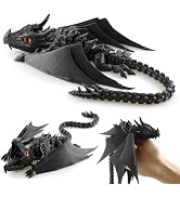 LehuoMaker 3D Printed Dragon with Wings, Fidget Dragon Toys, 3D Printed Animals, Flexible Articul...