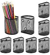 LUCYCAZ Magnetic Pencil Holder - Locker Accessories, 8 Pack Magnetic Pen Holder for Refrigerator ...