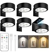 maylit 6 Pack Rechargeable Picture Lights, Battery Operated Sconces for Wall, Art Lighting for Pa...