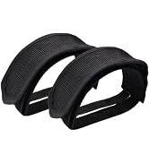 2Pcs Black Beam Strap Pedal Straps Cycling Kids Bike Foot Pedal Straps Toe Clips Straps Tape Cycl...