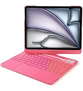 LENRICH Keyboard Case for iPad Air 13 inch M4 2026/M3 2025/M2 2024 | 360 Rotatable Wireless Folio...