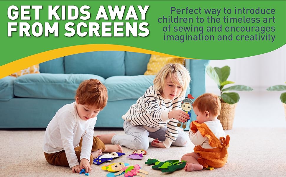 Childrens beginners felt sew stuffed animal age 5 6 7 8 9 10 11 12 13 4-8 arts and crafts projects