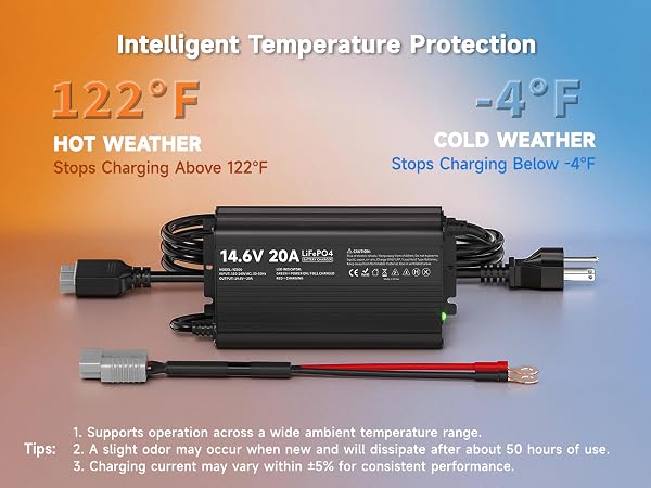 YZPOWER 12V 20A Lithium Battery Charger