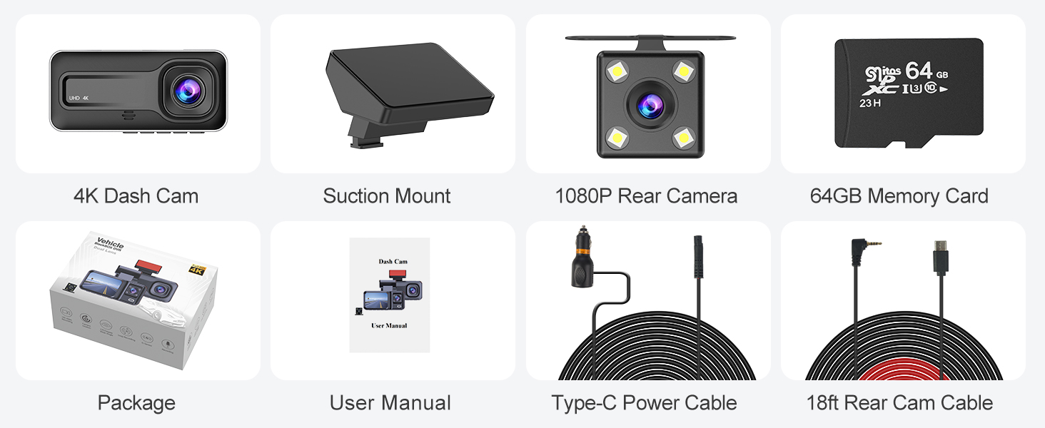 Dash Cam Front and Rear