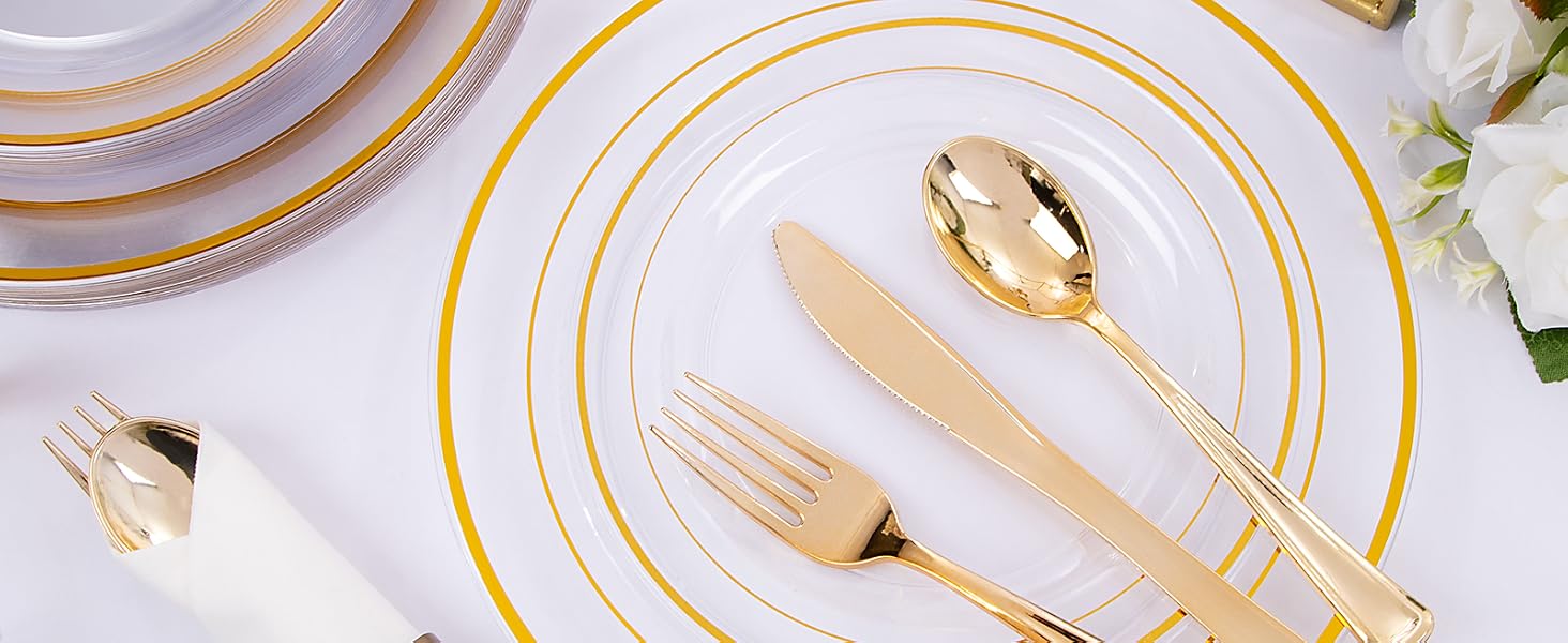 clear plastic plates