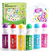 Jar Melo Washable Dot Markers for Toddlers, 6 Colors Dot Paints with 120 Printed PDF & 10 Activit...