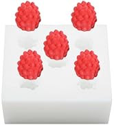 Liobelon 5 Cavity Raspberry Silicone Mold - Realistic Berry Baking Tool Artificial Fruit Fondant ...