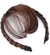 Uonlytech Hairband, Front Hair Bangs Fringe Extensions, Synthetic Wigs Headband for Women Girls, ...