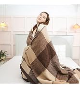 YOUR MOON 100% Pure Wool Blanket Queen Size, Natural Australian Wool Blankets, Medium Weight, Hyp...