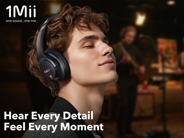 1Mii AI Y8+ Noise Cancelling Headphones Bluetooth 6.0