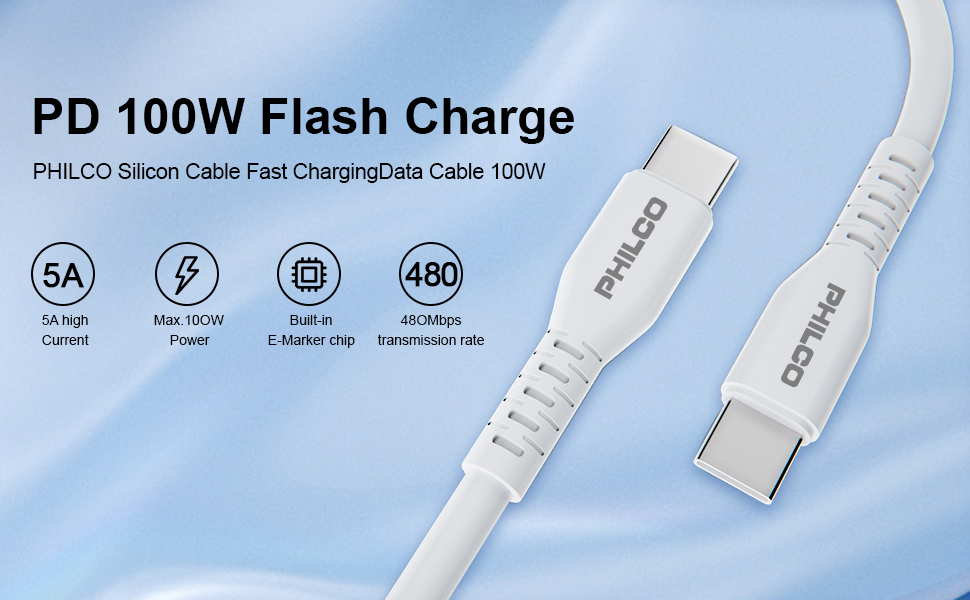 Anker USB C Charger Cable (6ft 100W, 2Pack), USB 2.0 Type C Fast Charging Cable for iPhone