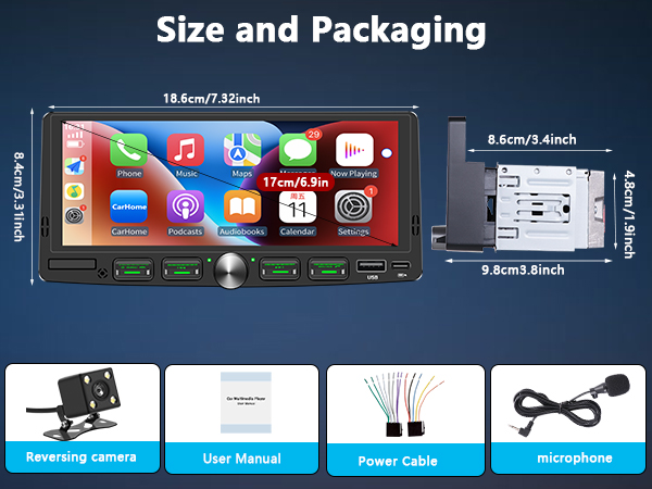 single din apple car play