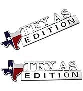 Eratus 2 PCS Car Three-Dimensional Texas Edition Trunk Decal, 6.33" x 1.92" Waterproof ABS Car Bo...