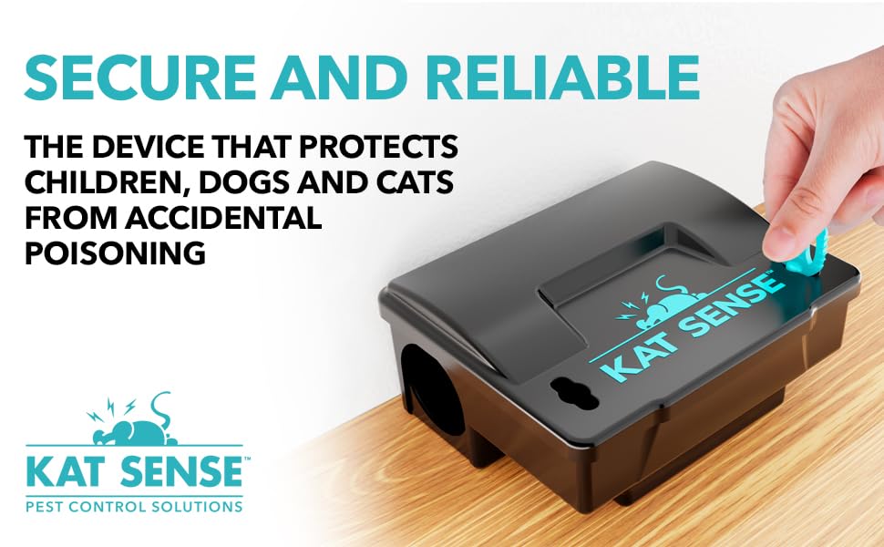 Exterminators Choice Black Bait Boxes | Includes Six Bait Stations and One Key