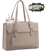 LOVEVOOK Laptop Bag for Women, 15.6 Inch Work Tote Computer Bag With Large Cup Holder