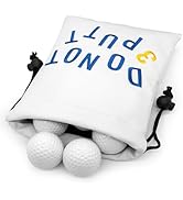 Golf Valuables Pouch, Leather Golf Tee Pouch with Drawstring Closure Golf Ball Handbag Portable B...