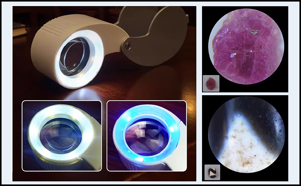 magnifying glass with light