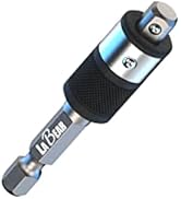 LABEAR 2-in-1 Socket Bit Holder - Square Drive Sockets & Bits - Quick Change Mechanism
