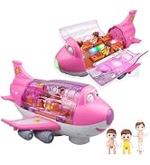 victob Toy Airplane for Kids - Toddler Toys Bump and Go Action Air Plane with LED Flashing Lights...