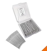 200 Large Eye Heavy Duty Needles - Easy to Thread Sharp Point Needles - Bulk Set of 2 inch