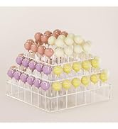 Cake Pop Stand, 72 Holes 3 Tier Graduation Cake Pop Holder for Cake pops Sticks, Dessert Decorati...