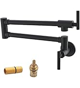 Havin Black Brass Pot Filler,Wall Mount Commercial Pot Filler, Copper Material,Coffee Machine Fau...