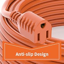outdoor extension cord 25FT waterproof heavy duty 16/3 gauge outside extension cord indoor