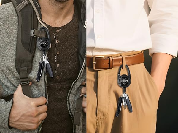 retractable key ring; heavy duty retractable badge holder