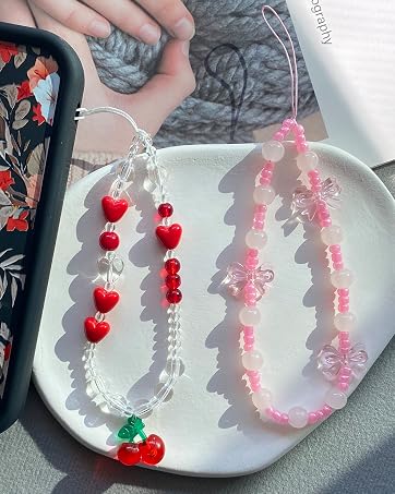 Red Pink Phone Charms