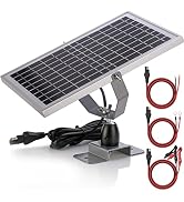 SUNER POWER 12V Waterproof Solar Battery Trickle Charger & Maintainer - 10 Watts Solar Panel Buil...