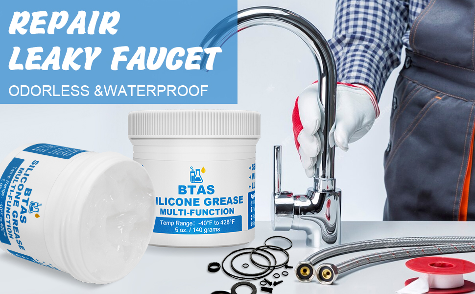 BTAS Food Grade Silicone Grease O-Ring Gasket Lubircant Sealing Waterproof Faucets Valve Pump