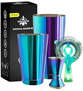 Safring Boston Cocktail Shaker Bar Set, Weighted Boston Shaker Tins, Bartender Kit with 18oz & 28...