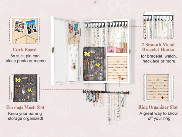 Wall Mounted Jewelry Organizer