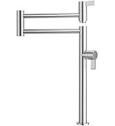 Deck Mount Pot Filler Faucet, ARCORA Solid Brass Pot Filler Chrome Kitchen Folding Faucet with St...
