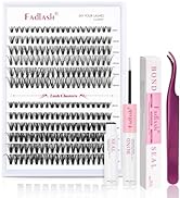 FADLASH DIY Eyelash Extension Kit, 240Pcs Lash Clusters with Lash Bond and Seal, Clusters Eyelash...
