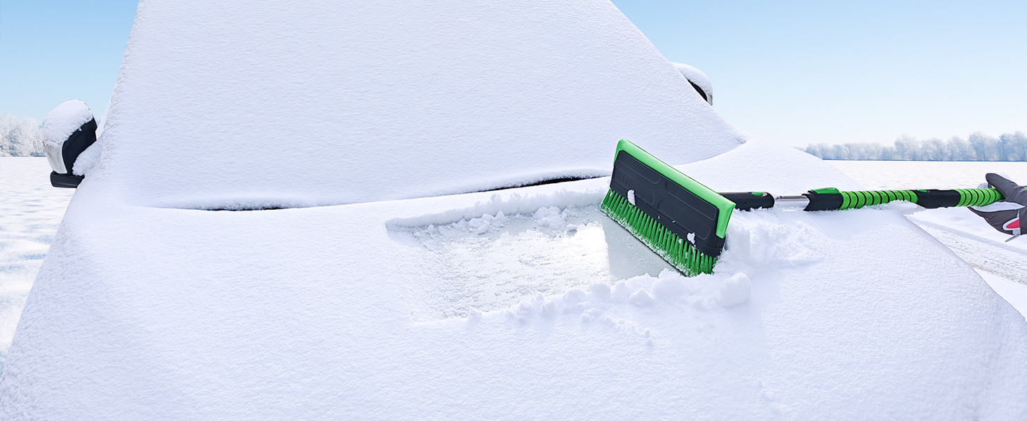 snow brush and ice scraper