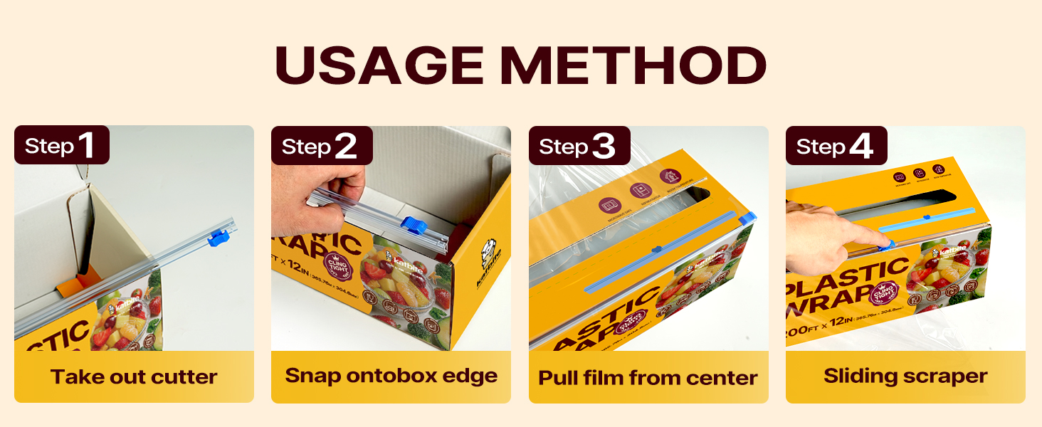 Plastic Wrap with Slide Cutter