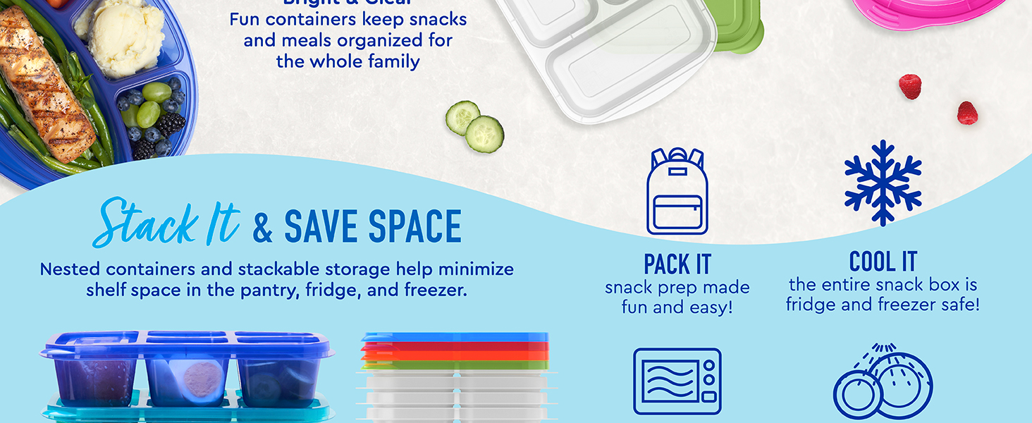 stack it and save space nested containers stackable storage fridge and freezer safe dishwasher safe