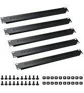 YuPinDiZu 5 Pack of 1U Blank Panel - Metal Rack Mount Filler Panel for 19in Server Rack Cabinet o...