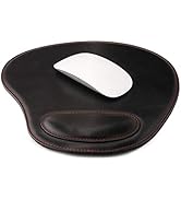 Londo Leather Oval Mousepad with Wrist Rest