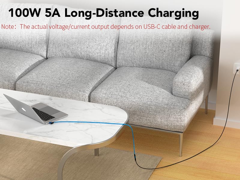 fast charge charging chager 100w 20v 5a 60w usb c 3.2 3.1 type c male to female cord