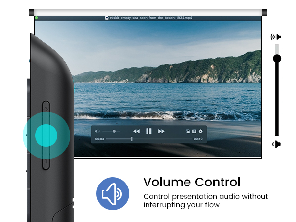 presentation clicker volume control