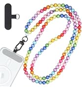 Aolcev Cell Phone Lanyard Universal Beaded Phone Strap Crossbody with Tether Tab Phone Lanyards A...