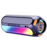 ABFOCE Golf Speaker,Magnetic Bluetooth Speaker with 7 Colorful Flashing Lights 20W Super Bass 12H...