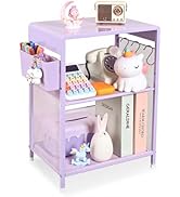 Gugsey Nightstand, End Table with Hooks and Holder, Kids Nightstand for Bedroom, Toddler Bedside ...