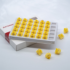 GATERON Phantom Yellow Brown Red Blue Switches Linear 3 Pins Pre Lubed RGB for MXMechanical Keyboard