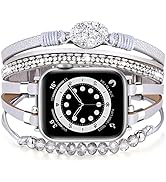 VISOOM Beaded Boho Bracelet Compatible for Apple Watch Band 40mm/38mm/41mm/42mm Series 10 9 8 7 S...