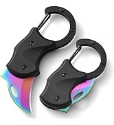 Rainbow Keychain Knife,Cool Folding Knife Box Cutter ,Small Pocket Knife Gift for Men,Mini EDC Kn...