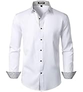 JEMITOP Men's Stretch Wrinkle Free Versatile Slim Fit Dress Shirts Formal Business Casual Wedding...