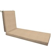 Honeycomb Outdoor Essentials Chaise Lounge, 21 x 70, Hampton Texture Neutral Chair Cushion with R...